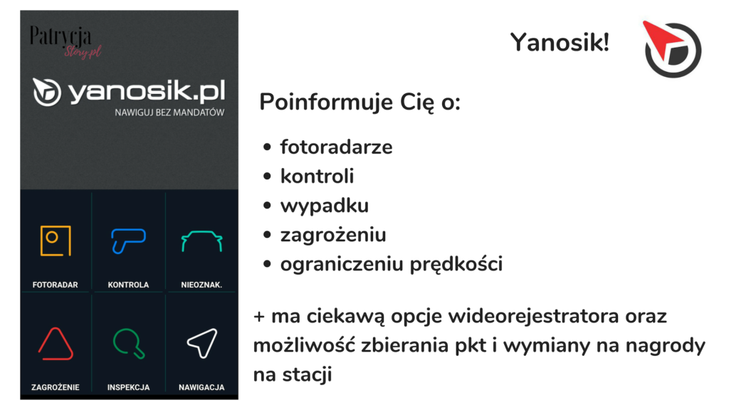 yanosik, apki dla kierowców, aplikacje dla klierowców