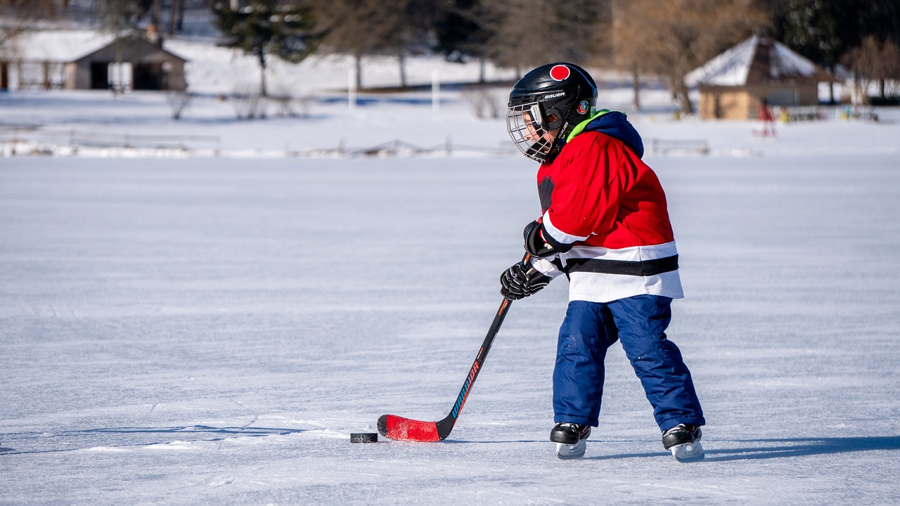 kid, hockey, ice